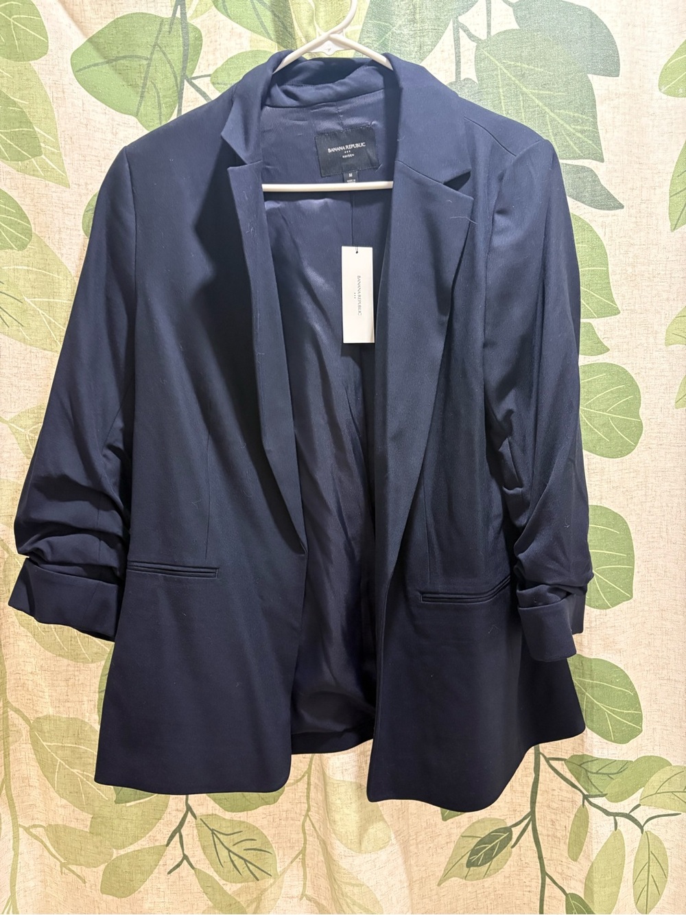Banana Republic Women's Hayden Navy Open-Front Blazer